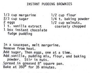 Instant Pudding Brownies