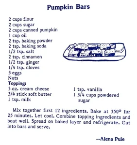 Pumpkin Bars