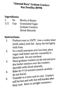 “Almond Roca” Graham Crackers