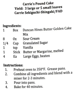 Carrie’s Pound Cake