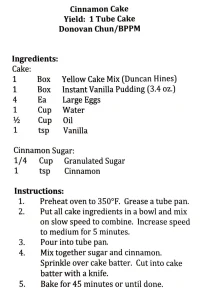 Cinnamon Cake