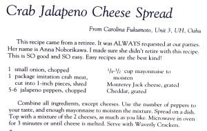 Crab Jalapeno Cheese Spread