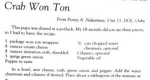 Crab Won Ton