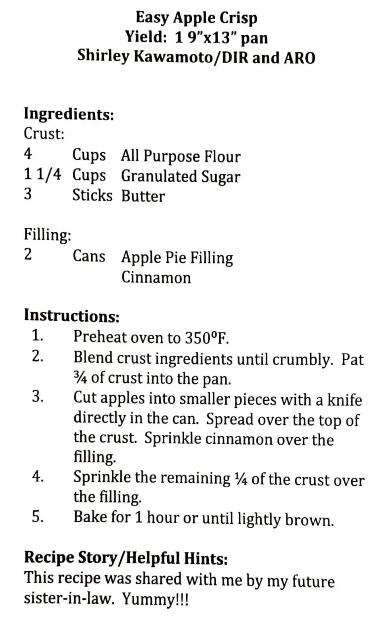 Easy Apple Crisp