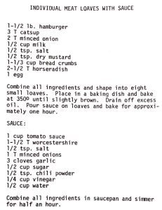 Individual Meat Loaves with Sauce