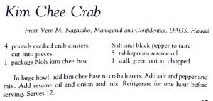 Kim Chee Crab