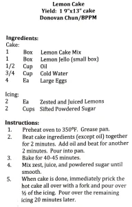 Lemon Cake