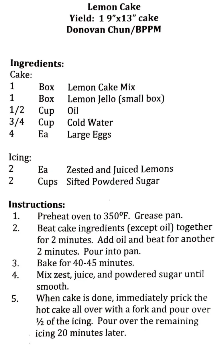 Lemon Cake