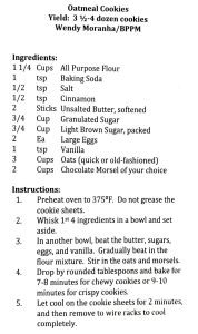 Oatmeal Cookies