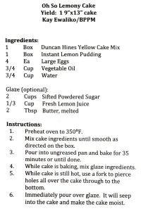 Oh So Lemony Cake