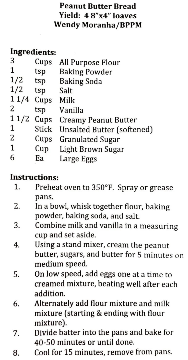 Peanut Butter Bread