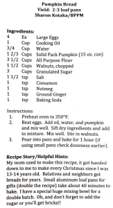 Pumpkin Bread