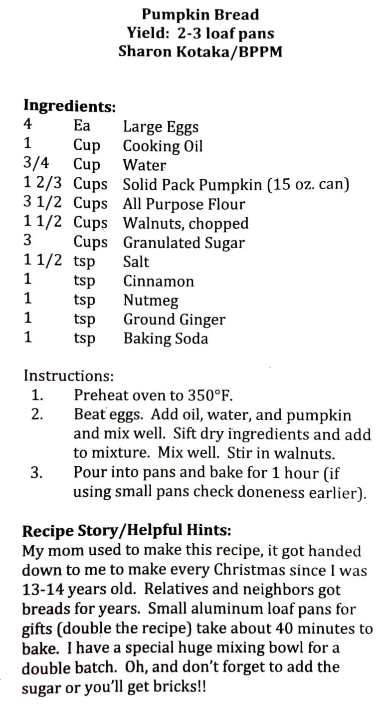 Pumpkin Bread
