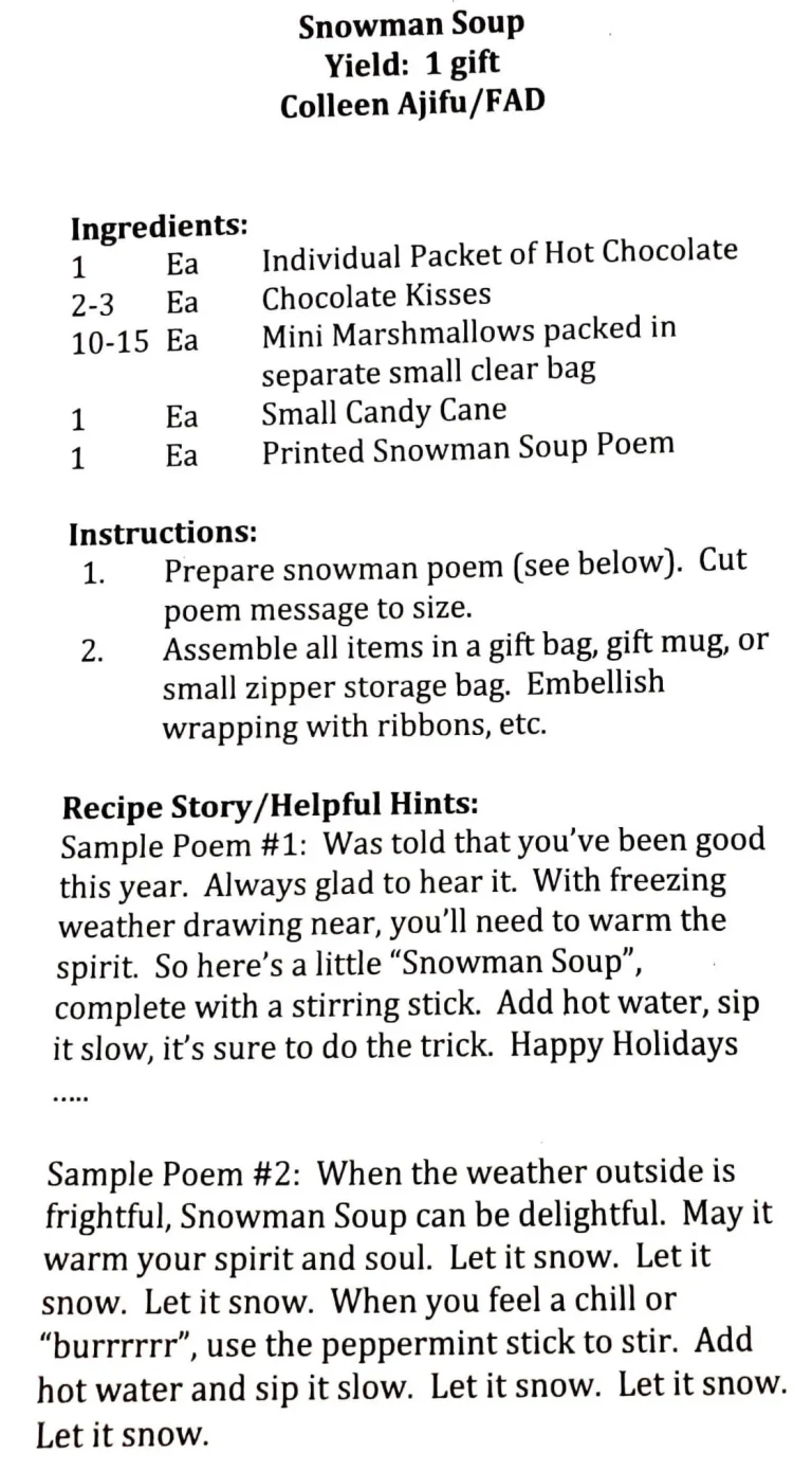 Snowman Soup