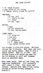 Ono Lemon Chicken
