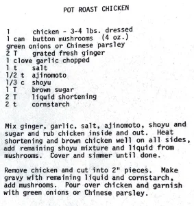 Pot Roast Chicken