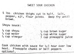 Sweet Sour Chicken