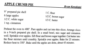Apple Crumb Pie
