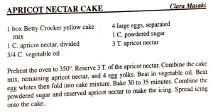 Apricot Nectar Cake