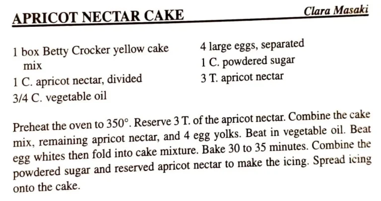 Apricot Nectar Cake