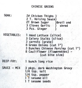 Chinese Greens