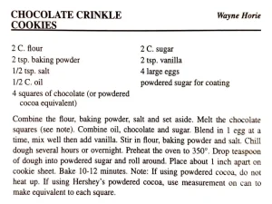 Chocolate Crinkle Cookies