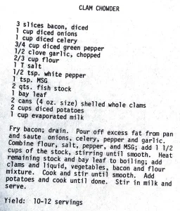 Clam Chowder