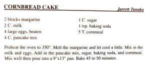Cornbread Cake