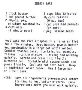 Energy Bars