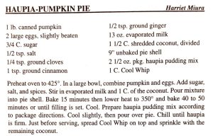 Haupia-Pumpkin Pie