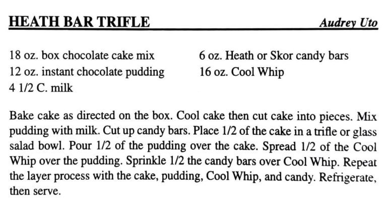 Heath Bar Trifle