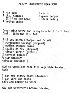 “Lazy” Portuguese Bean Soup