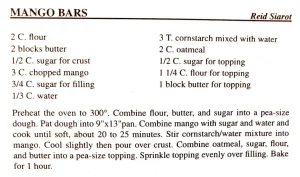 Mango Bars