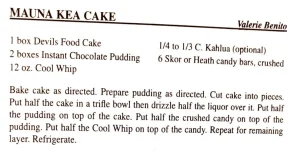 Mauna Kea Cake