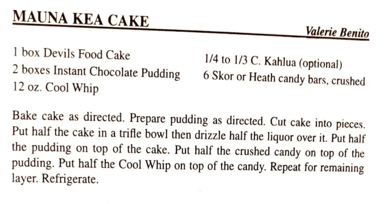 Mauna Kea Cake