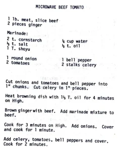 Microwave Beef Tomato