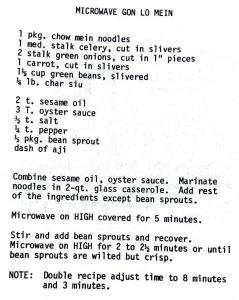 Microwave Gon Lo Mein