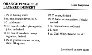 Orange Pineapple Layered Dessert