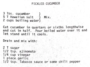 Pickled Cucumber