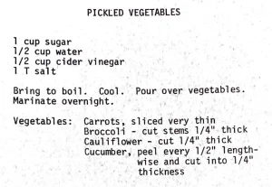 Pickled Vegetables