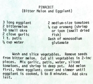Pinacbit (Bitter Melon and Eggplant)
