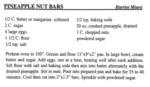 Pineapple Nut Bars