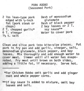 Pork Adobo (Seasoned Pork)