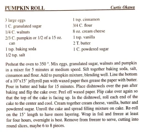 Pumpkin Roll