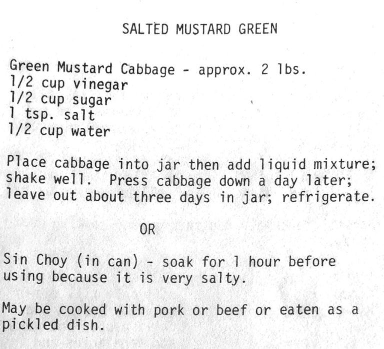 Salted Mustard Green