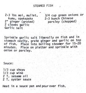 Steamed Fish