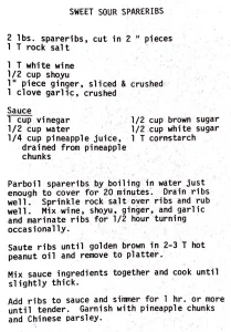 Sweet Sour Spareribs