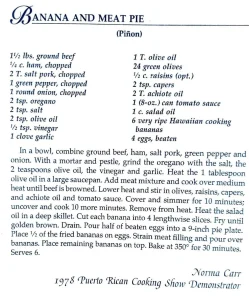 Banana and Meat Pie (Piñon)
