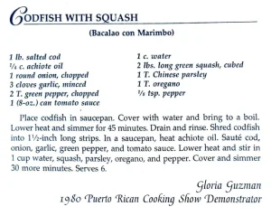 Codfish and Squash (Bacalao con Marimbo)