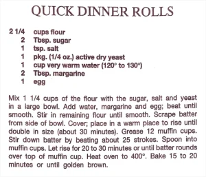 Quick Dinner Rolls